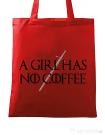 Sacosa din panza No coffee Rosu