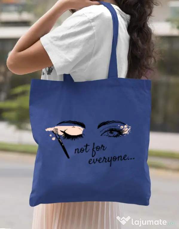 Sacosa din panza Not for everyone Albastru regal