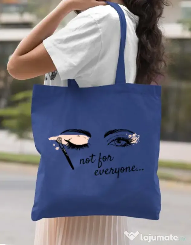 Sacosa din panza Not for everyone Albastru regal