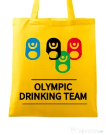 Sacosa din panza Olympic drinking team Galben