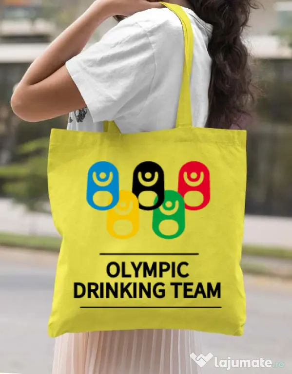 Sacosa din panza Olympic drinking team Galben