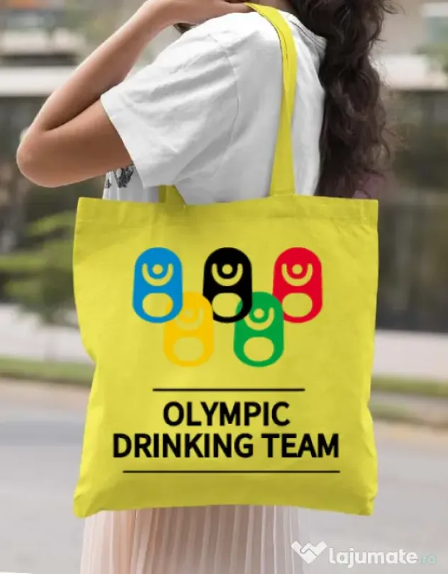 Sacosa din panza Olympic drinking team Galben