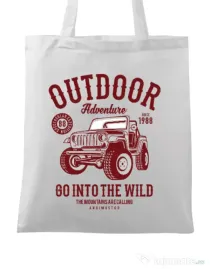 Sacosa din panza Outdoor Adventure Alb