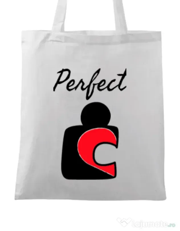 Sacosa din panza Perfect match 1 Alb