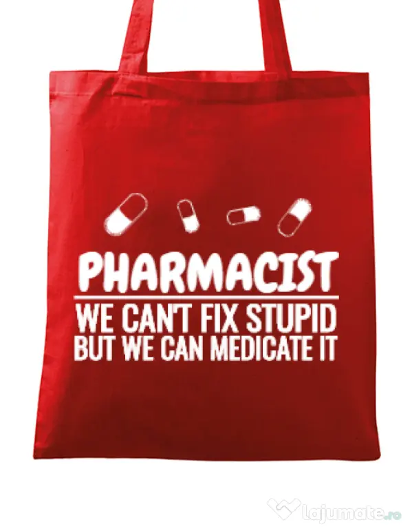 Sacosa din panza Pharmacist Rosu