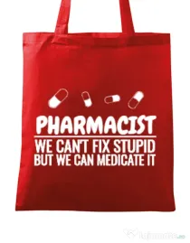 Sacosa din panza Pharmacist Rosu