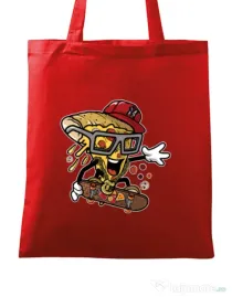 Sacosa din panza Pizza Skater Rosu