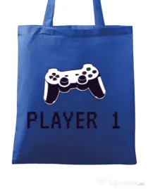 Sacosa din panza Player 1 Albastru regal