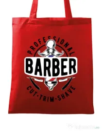 Sacosa din panza Professional barber Rosu