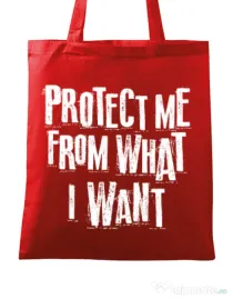 Sacosa din panza Protect me Rosu