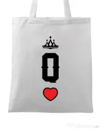 Sacosa din panza Queen Alb