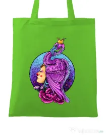 Sacosa din panza Queen Verde mar
