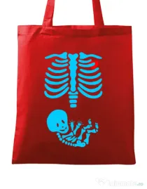 Sacosa din panza Radiografie Rosu