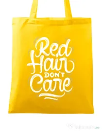 Sacosa din panza Red Hair Dont Care Galben