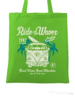 Sacosa din panza Ride The Waves Verde mar