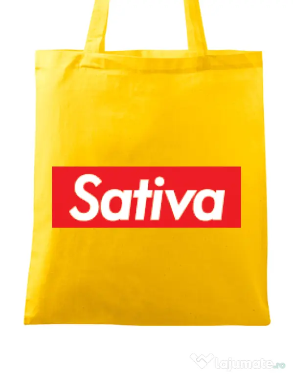 Sacosa din panza Sativa Galben