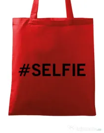 Sacosa din panza Selfie Rosu