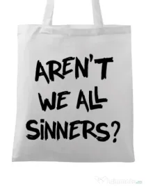Sacosa din panza Sinners Alb
