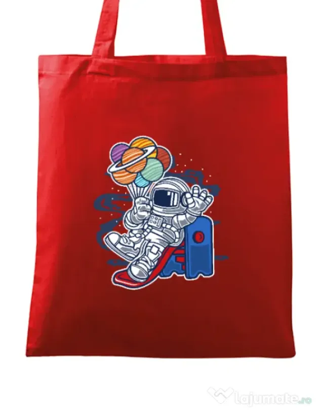 Sacosa din panza Space Slider Rosu
