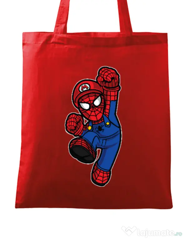 Sacosa din panza Spider Plumber Rosu