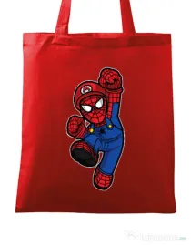 Sacosa din panza Spider Plumber Rosu