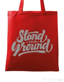 Sacosa din panza Stand Your Ground Rosu