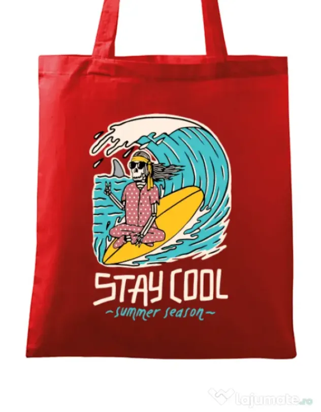 Sacosa din panza stay cool Rosu
