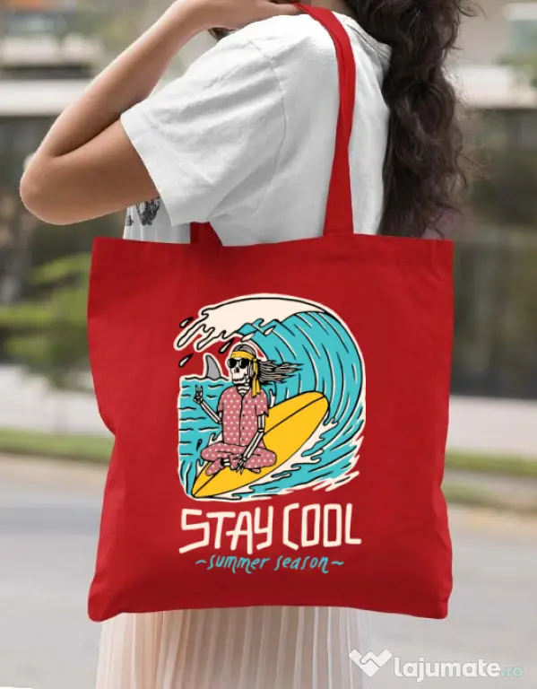Sacosa din panza stay cool Rosu