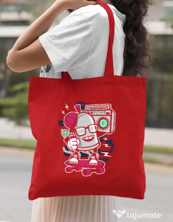 Sacosa din panza Street Bomber Rosu
