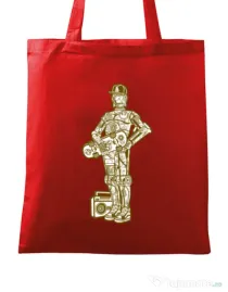 Sacosa din panza Street C3PO Rosu