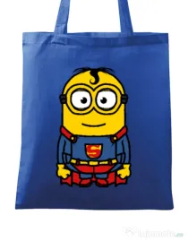 Sacosa din panza Super minion Albastru regal