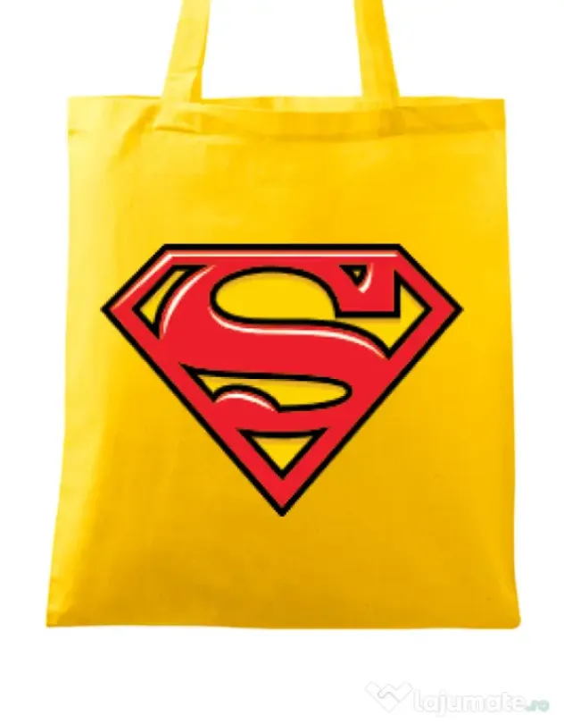 Sacosa din panza Superman Galben