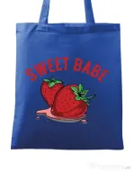 Sacosa din panza Sweet babe Albastru regal