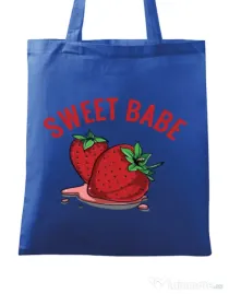 Sacosa din panza Sweet babe Albastru regal