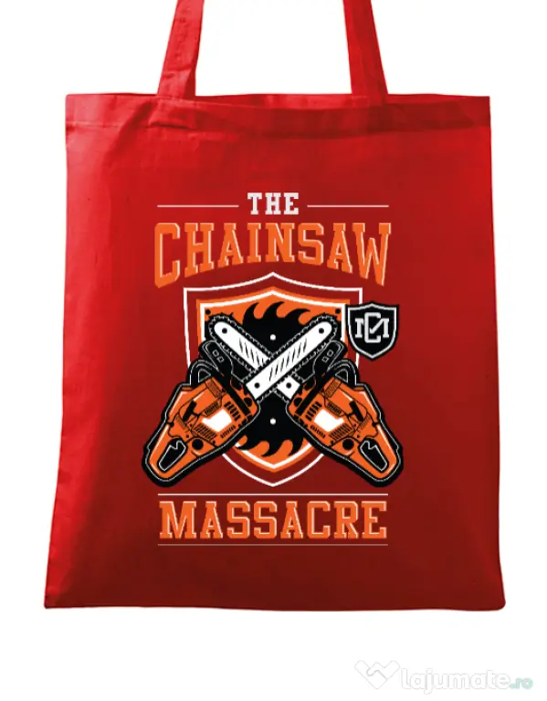 Sacosa din panza The Chainsaw Massacre Rosu