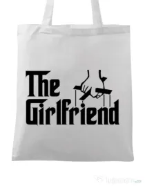 Sacosa din panza The girlfriend Alb