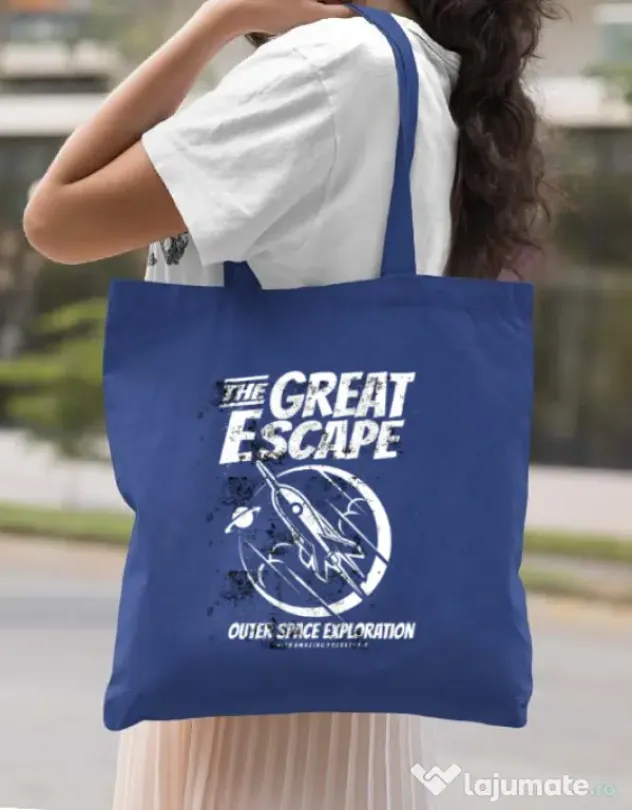 Sacosa din panza The Great Escape Albastru regal