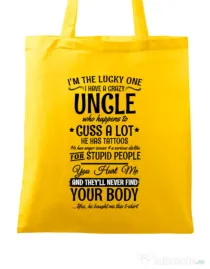 Sacosa din panza The lucky one Galben
