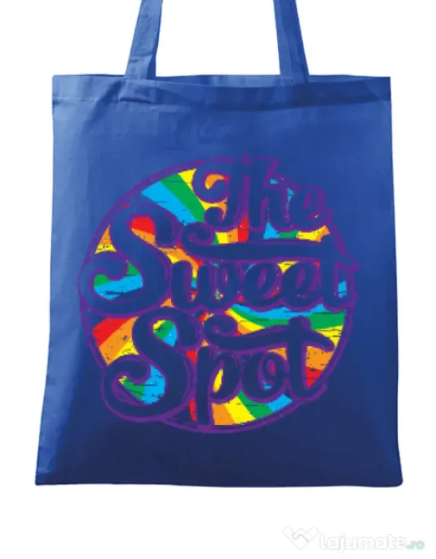 Sacosa din panza The sweet spot Albastru regal