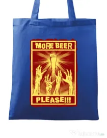 Sacosa din panza Thirsty zombies Albastru regal