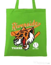 Sacosa din panza Tigers team Verde mar