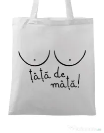 Sacosa din panza Tits Alb