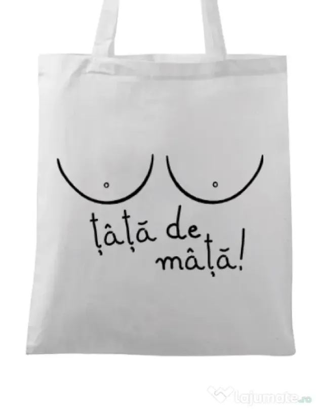 Sacosa din panza Tits Alb