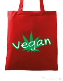 Sacosa din panza Vegan Rosu