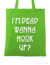 Sacosa din panza Wanna hook up Verde mar