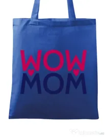 Sacosa din panza Wow mom Albastru regal