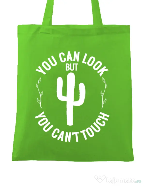 Sacosa din panza You can’t touch Verde mar
