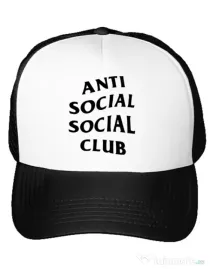 Sapca personalizata Anti social Club Alb