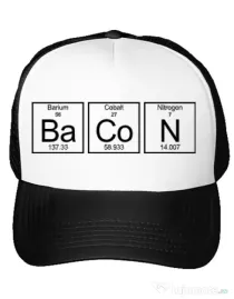 Sapca personalizata Bacon formula Alb