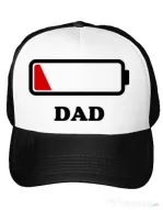 Sapca personalizata Dad battery Alb